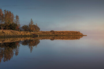 Reflections over Iceland lake. Iceland.