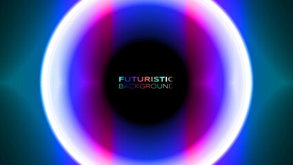 Futuristic banner design ultra retro vibrant back to the future theme background