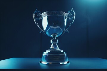 Success in the competition, first place, the best symbol of victory. Cup. Generative AI