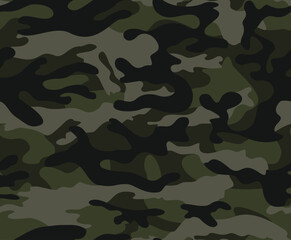 
Seamless camouflage army texture, khaki pattern, disguise. Military background.