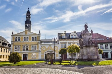 Historic buildings in Chrastava, Czech Republic - 599158317