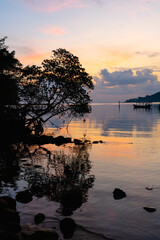 sunrise on a tropical island