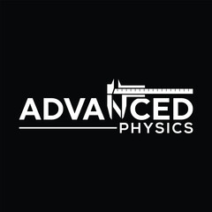 Advanced Physics wordmark logo template vector
