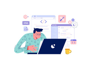 Fototapeta premium Designer Developer Illustration Security Engineer IOT Digital Product Mobile App Website Graphic Designer UIUX Designer Design Project Manager Illustrator Game Developer Brand Designer 