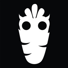Unique Radish with eyes Vector Glyph Icon