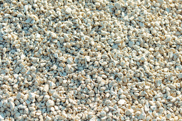 Pile of gravel in construction site, closeup of photo