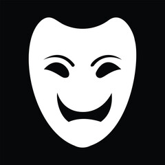 Theatre mask clipart Sketch vector stock illustration