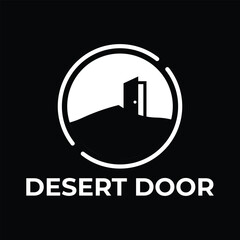 Desert door logo template free vector sock design
