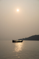 sunrise on a tropical island