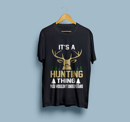 I'd rather be hunting. Hunting T-shirt design Template