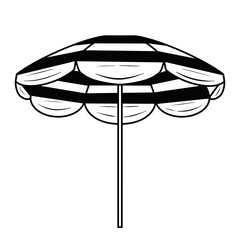Black doodle beach umbrella.