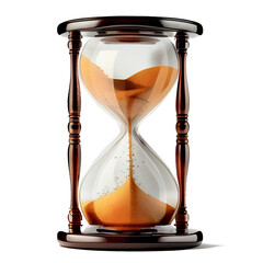 hourglass on a transparent background (PNG). AI-generated. - obrazy, fototapety, plakaty