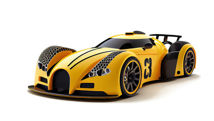 sports car on a transparent background (PNG). AI-generated.