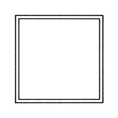 Obraz premium Black square frame element with line border png. 