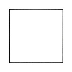 Black square frame element with line border png.	