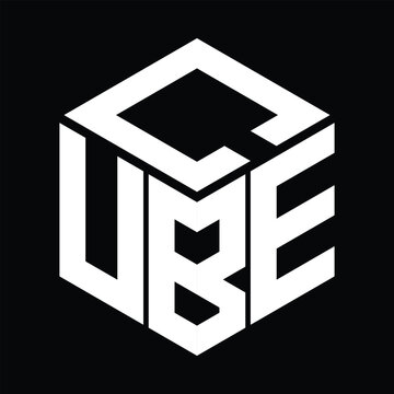 cube Unique abstract geometric vector cube letter logo design.
