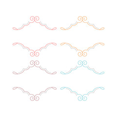 WEDDING DAY ORNAMENTAL LABELS, TAGS COLLECTION ISOLATED ON WHITE