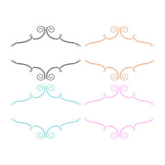 WEDDING DAY ORNAMENTAL LABELS, TAGS COLLECTION ISOLATED ON WHITE