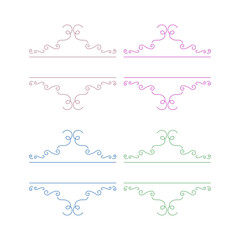 WEDDING DAY ORNAMENTAL LABELS, TAGS COLLECTION ISOLATED ON WHITE