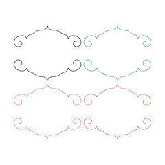 WEDDING DAY ORNAMENTAL LABELS, TAGS COLLECTION ISOLATED ON WHITE