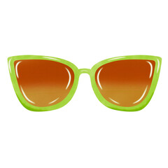Green Watercolor sunglasses.	

