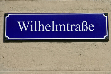 Emailleschild Wilhelmstraße