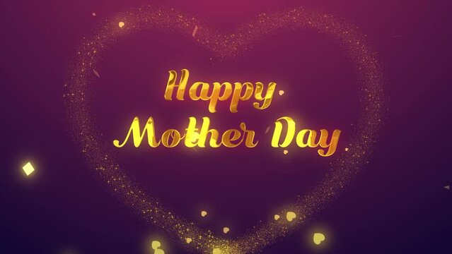 Celebrate the special women in your life with this glowing gold video featuring a love symbol and beautiful texture effects. Perfect for Mother's Day and other family celebrations.