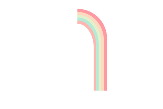 half arch rainbow pastel illustration 