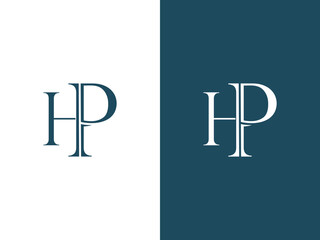 Premium Vector Letter HP or PH Logo Vector, Beautiful Logotype design for luxury company branding. Elegant identity design in gold color.