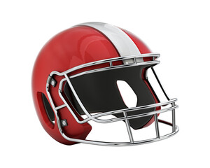 Naklejka premium Football helmet isolated on transparent background. 3D illustration