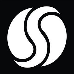Alphabet S initial logo company branding design abstract monogram vector template
