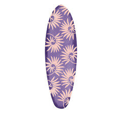 Purple watercolor surfboard.	

