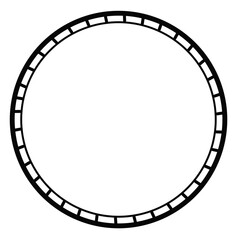 Fototapeta premium Black circle frame. 
