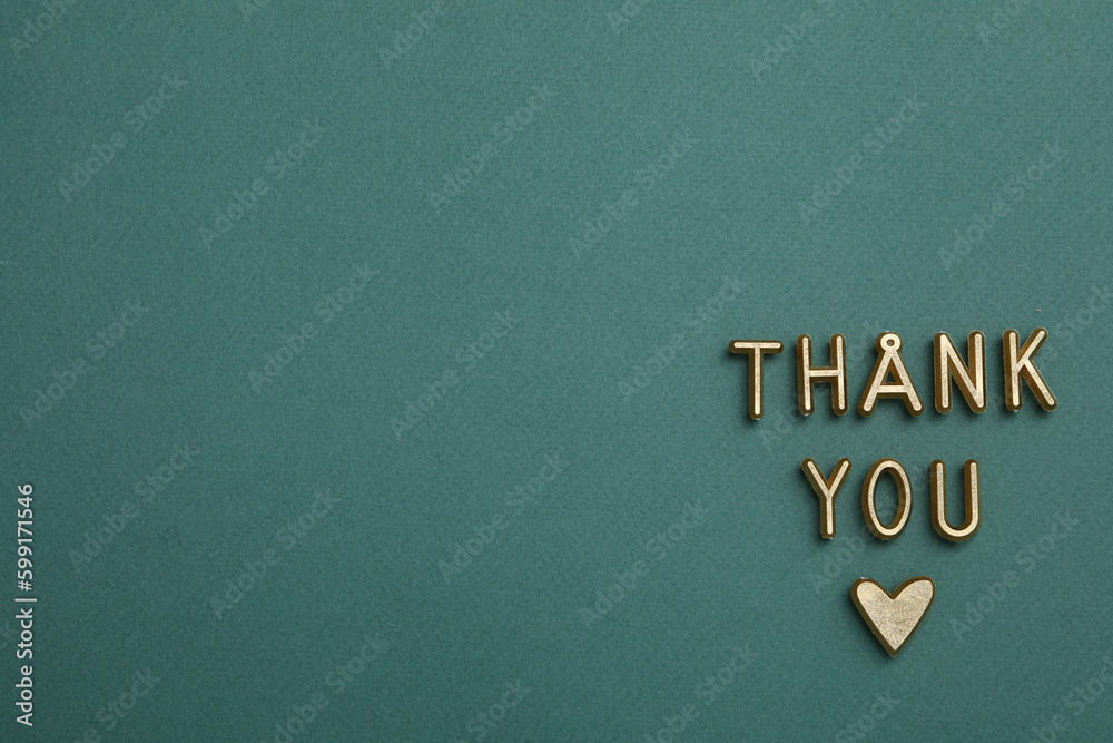 Wall mural Words of gratitude, gratitude concept, text Thank you