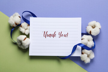 Words of gratitude, gratitude concept, text Thank you