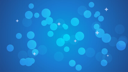 Abstract glowing blue blurred bokeh light background. Backdrop and wallpaper concept. Holiday and event. Vector illustration.