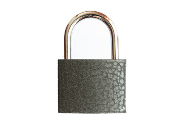 Naklejka premium closeup os isolated closed padlock