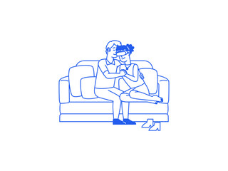 Metaverse NFT Blockchain Multiverse Virtual Games Shopping Reality Augmented Reality Artificial Intelligence 360 glasses  Illustration