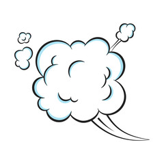 Fart smoke smelling cloud pop art comic book cartoon flat style design vector illustration. Bad stink or toxic fart aroma cartoon smoke cloud isolated on white background.