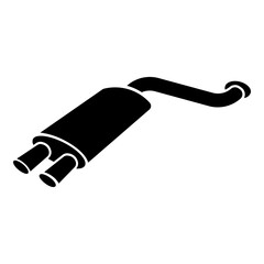 Car Exhaust black icon. Suitable for website, content design, poster, banner, or video editing need