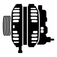 Car Alternator black icon. Suitable for website, content design, poster, banner, or video editing need