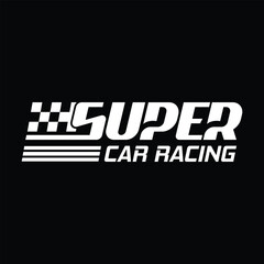 Super car racing logo design template vector icon.