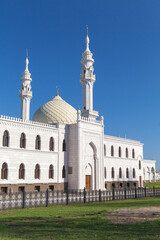Fototapeta na wymiar Facade of the White Mosque of the Bolgar, Republic of Tatarstan