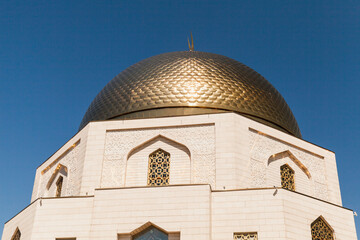 Fototapeta na wymiar Golden dome of the Quran Museum. Bolgar, Republic of Tatarstan