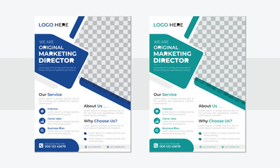 Modern flyer design perfect for creative professional business, vector illustration template in A4 size.