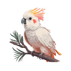 vector cute cockatoo cartoon style