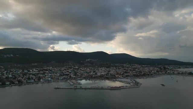 Cesmealti Urla Izmir Turkey, Views from a small sea town. High quality 4k footage