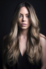 Fototapeta premium Balayage effect hair. Generative AI