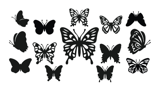 Realistic vector butterfly set. Collection of vintage elegant illustrations of butterflies. 10 eps. Design elements for your project.