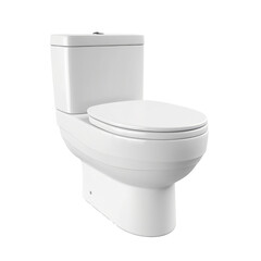 white flush toilet isolated on white